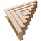 Ekena Millwork 8"W x 32"D x 32"H Thin Landon Rough Cedar Woodgrain TimberThane Corbel, Primed Tan CORUR08X32X32LANRCPR - alternate 3